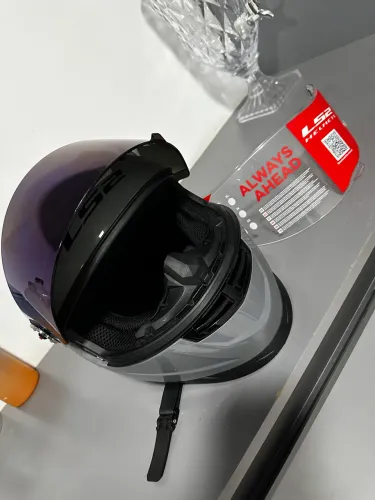 Capacete LS2 Cinza Fosco Tam. 60 + 2 Viseiras