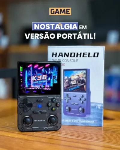 Console De Jogos Retrô Portátil Recarregável K36 3.5 Polegadas 16000+ jogos