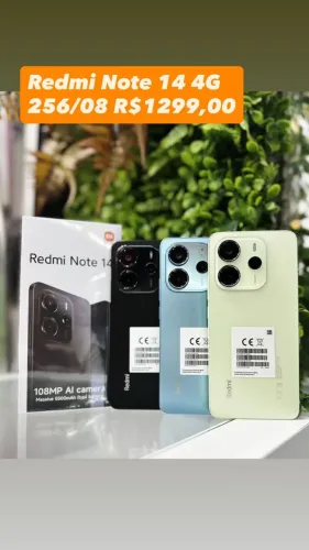 Redmi Note 14 4G 256GB 08GB RAM PRETO AZUL VERDE 
