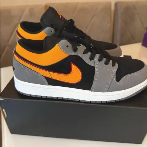 Air Jordan 1 Low SE Black Vivid Orange