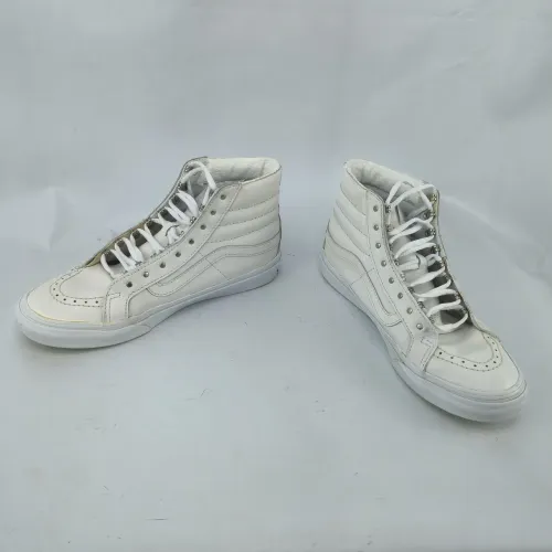 Tênis vans modelo raro branco cano alto 36.5 em couro 