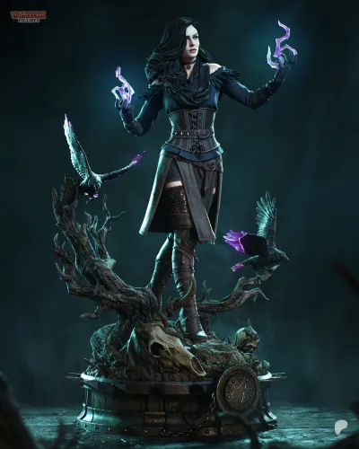 Yennefer-The Witcher colecionável premium escala 1:6