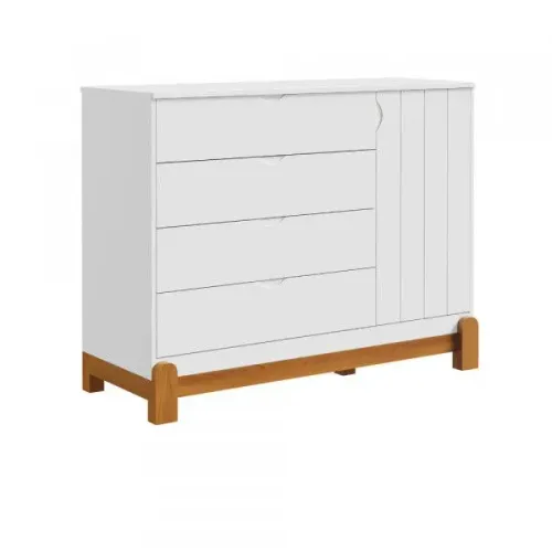 COMODA SAPATEIRA LOTUS LISO 4GAV BRANCO FOSCO