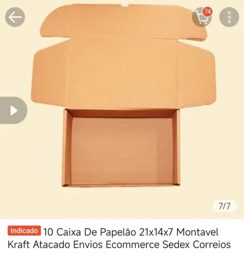 Caixa de papelão - 10 unidades