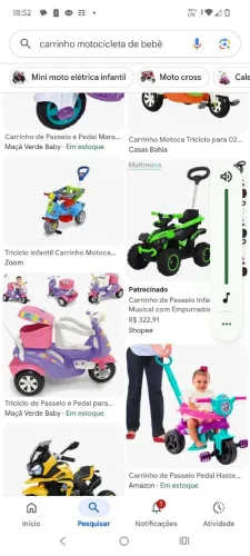Carinho, velocípede rosa pouco uso novo demas