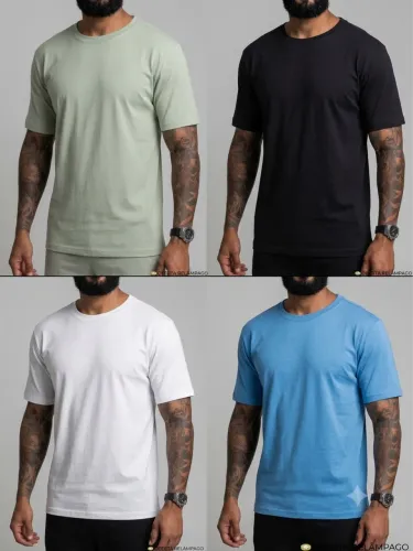 Camiseta lisa algodão