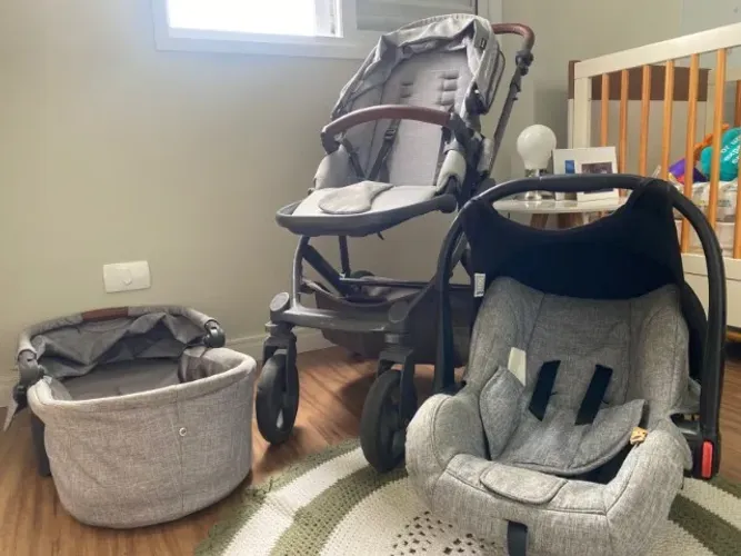 Kit Carrinho de bebê ABC Design + Moises + Bebê conforto