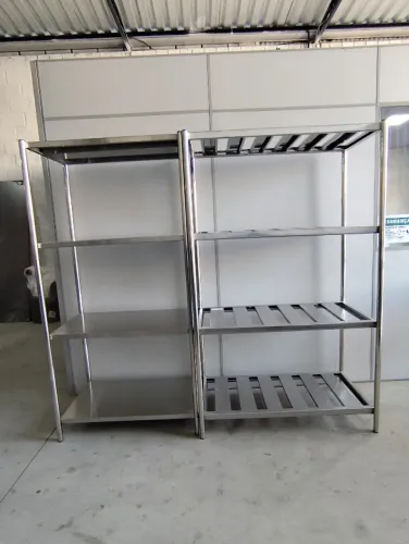Estante inox industrial 1,80m perfil G