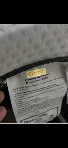  + Colchão Emma Premium Hybrid 2.0 + protetor Emma + box baú bipartido Ortobom 