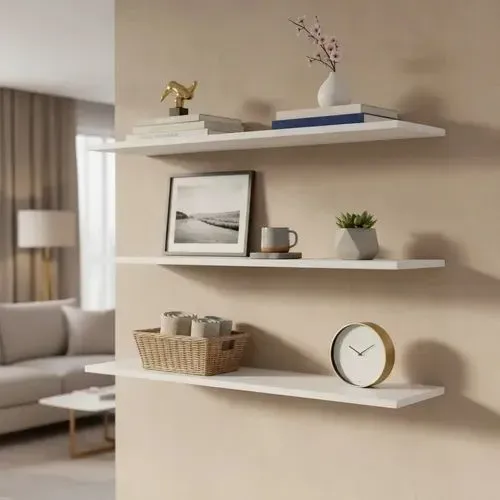 Kit prateleiras em MDF suporte visível