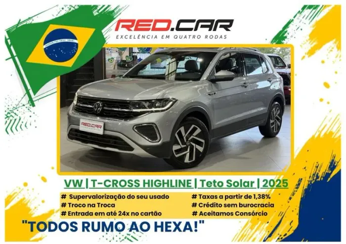 Volkswagen T-Cross Highline 1.4 TSI Flex 16V 5P AUT 2025