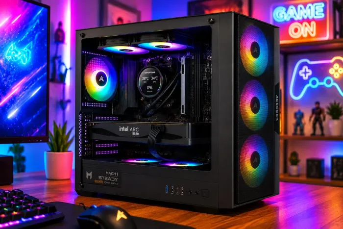 PC GAMER 16GB DDR5 RYZEN 5 INTEL ARC B580 12GB