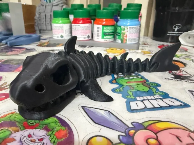 Peixe Caveira Articulavel em PLA