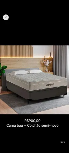 Cama box de casal baú em ótimo estado