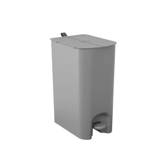 Lixeira Coza Borboleta com Pedal 20 litros Cinza Frio com Alça Cinza Chumbo