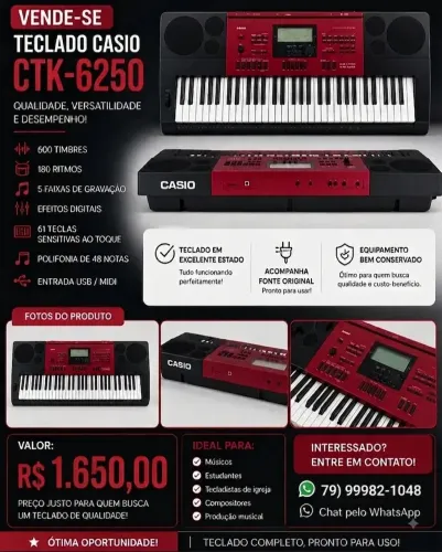 TECLADO CASIO CTK-6250