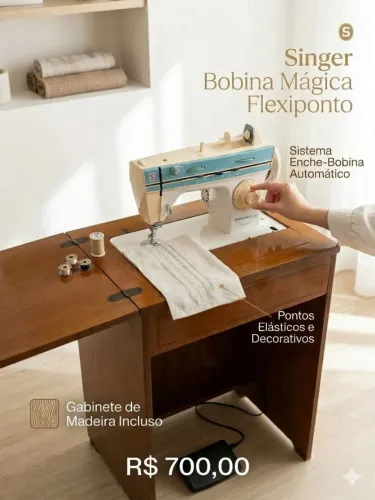 Máquina de costura Singer bobina mágica