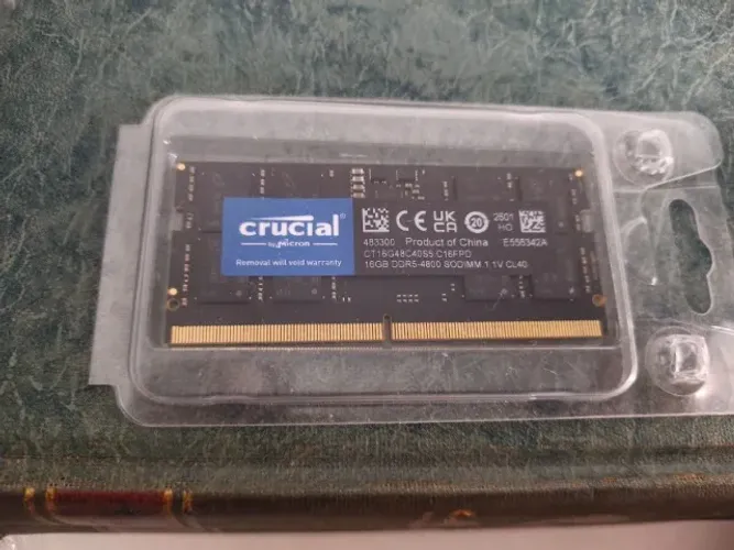 Memória RAM 16GB DDR 5 Crucial para Notebook / Laptop