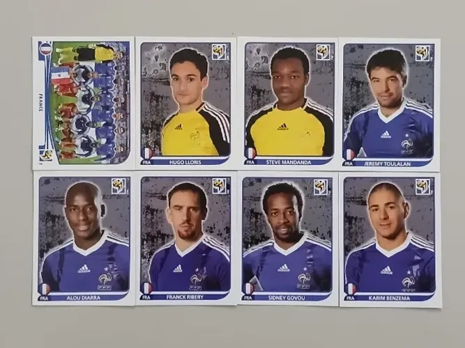 Copa Do Mundo 2010 Kit Com 8 Figurinhas Da França