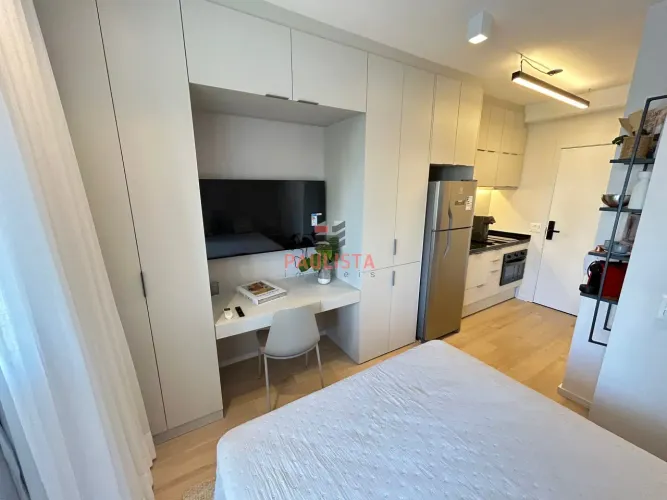 Studio MOBILIADO para LOCAÇÃO de 21 m DE 1 Dorm, com lazer no Paraíso, Edif. ID Paraíso, S
