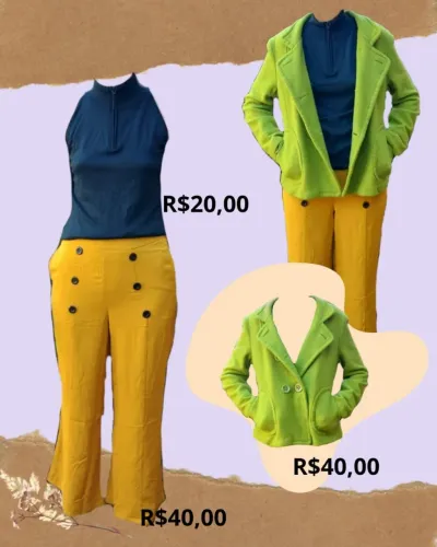 Roupas (calça, casaco, blusa)