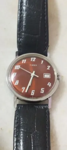 Relógio Antigo Timex Mecânico Manual Com Calendário Vintage