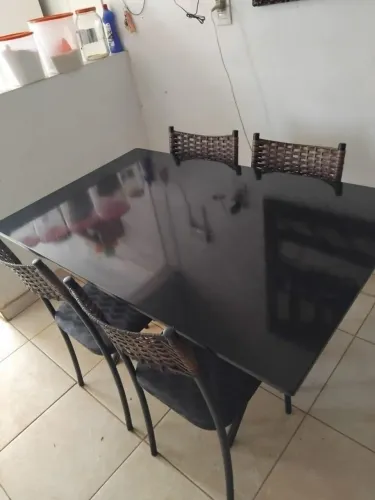 mesa retangular 4 cadeiras...entrega gratis