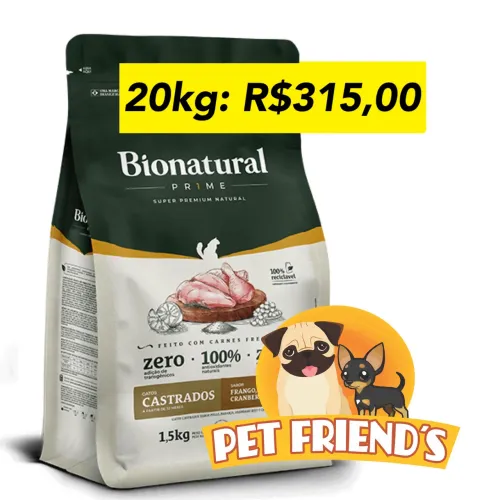 Ração bionatural gato mega oferta 