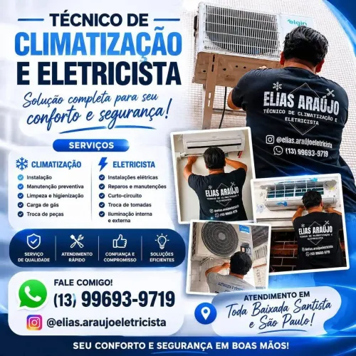 TECNICO DE CLIMATIZAÇÃO E ELETRICISTA