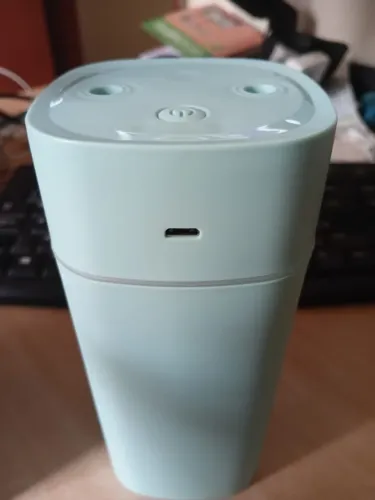 Umidificador de Ar 600ml Ultrassônico Bico Duplo LED USB