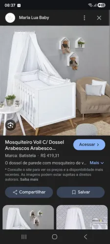 Dorsel prata com mosquiteiro em voil GG