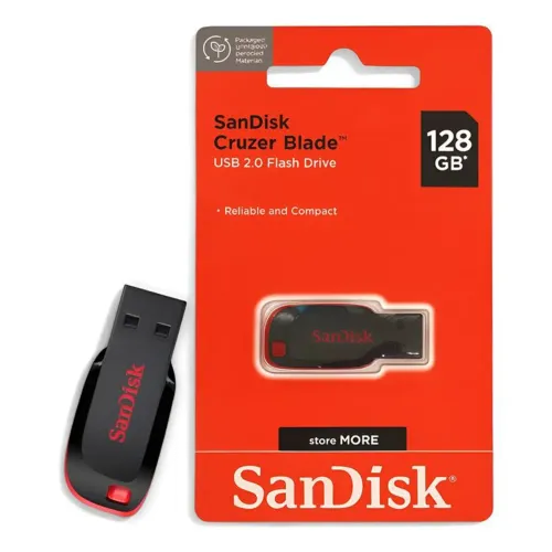 Pen Drive 128GB SanDisk Cruzer Blade 2.0