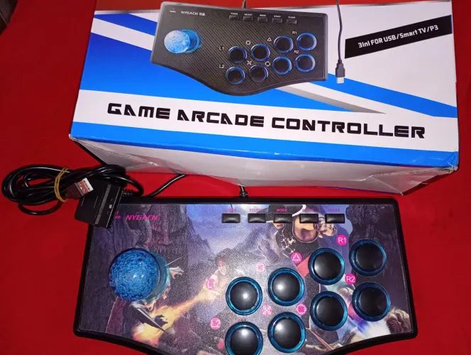 Controle arcade pega no PS1 PS2 é PS3 PC até mesmo em smartv 