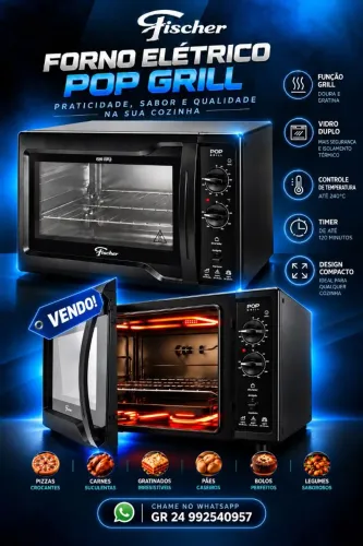 Forno Elétrico Pop Grill Fischer - Fogão