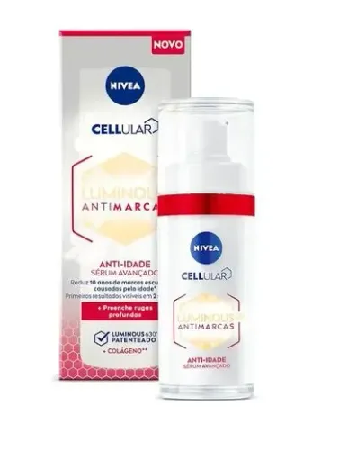 NIVEA LUMINOUS 630 Sérum Facial Cellular ANTIMARCAS Anti-idade 30ml