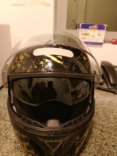 CAPACETE NORISK BURN TON RIDER DOURADO TAMANHO 60 ARTICULADO