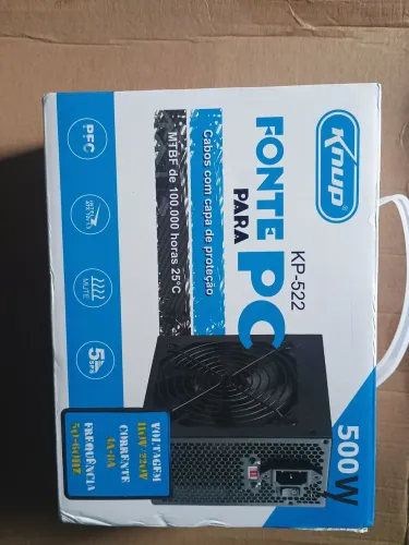 Fonte Atx 500w Reais Super Silenciosa Pc Bivolt