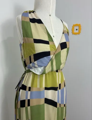 vestido cantão estampado viscose g