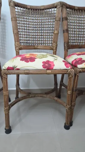 Cadeira de jantar rattan