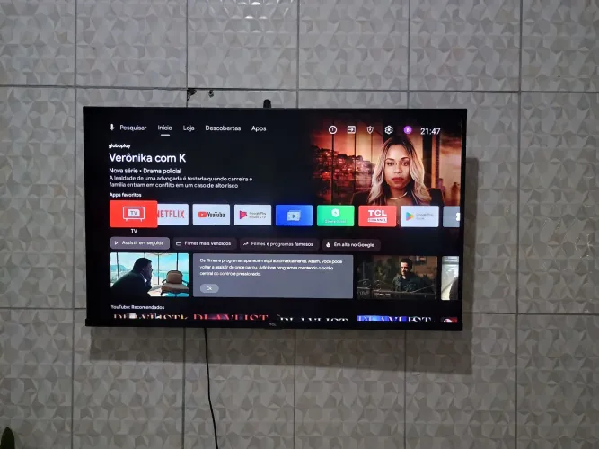 Tv TCL 43 polegadas smart 4k Android bluetooth