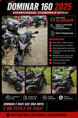 Bajaj Dominar 160 2025 | Apenas 13.400 km | Revisões na Concessionária