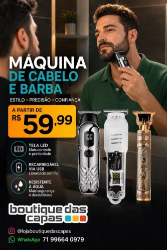 maquina cortar cabelo e barba recarregável a partir de R$ 59,99