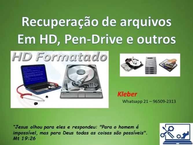 Recuperação de Dados em Mídias Digitais (HD, Pend-drivers)