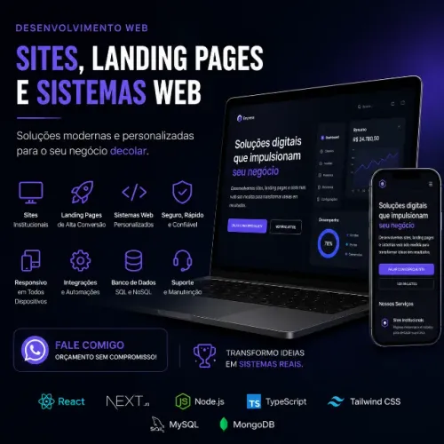 Desenvolvimento de Sites, Landing Pages e Sistemas