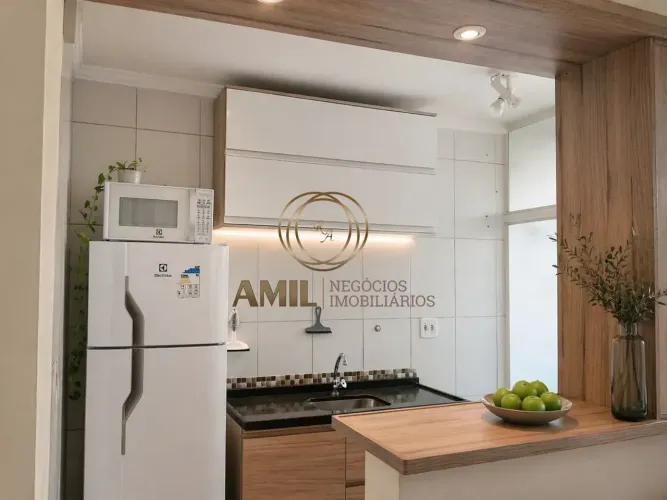 RA Amil Aluga Apartamento Semimobiliado com 50 m², Condomínio Spazio Campo dos Bandeirante