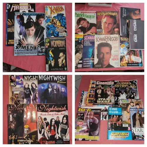 Kits revistas/posteres X-man ou Nightwish ou Star Wars ou kit c 8posteres variados novos