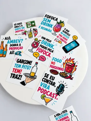 Kit de 100 Tags para Drinks