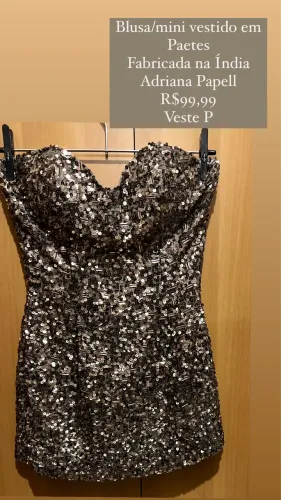Blusa corset paetês dourados indiana TAM P