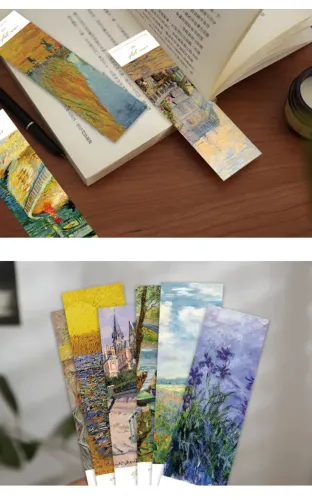 Conjunto de Marcadores de Página Pintura Clássica 30 Unidades