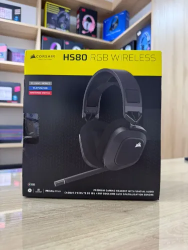 Headset Gamer Corsair HS80 RGB Wireless - Até 12x sem juros, Loja Física